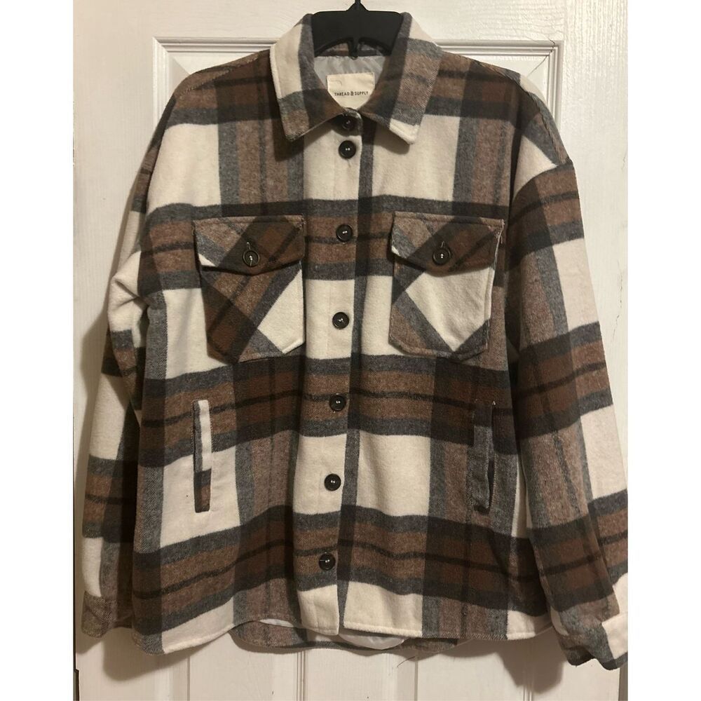 Thread & Supply Lined Jacket/Shirt Size Medium